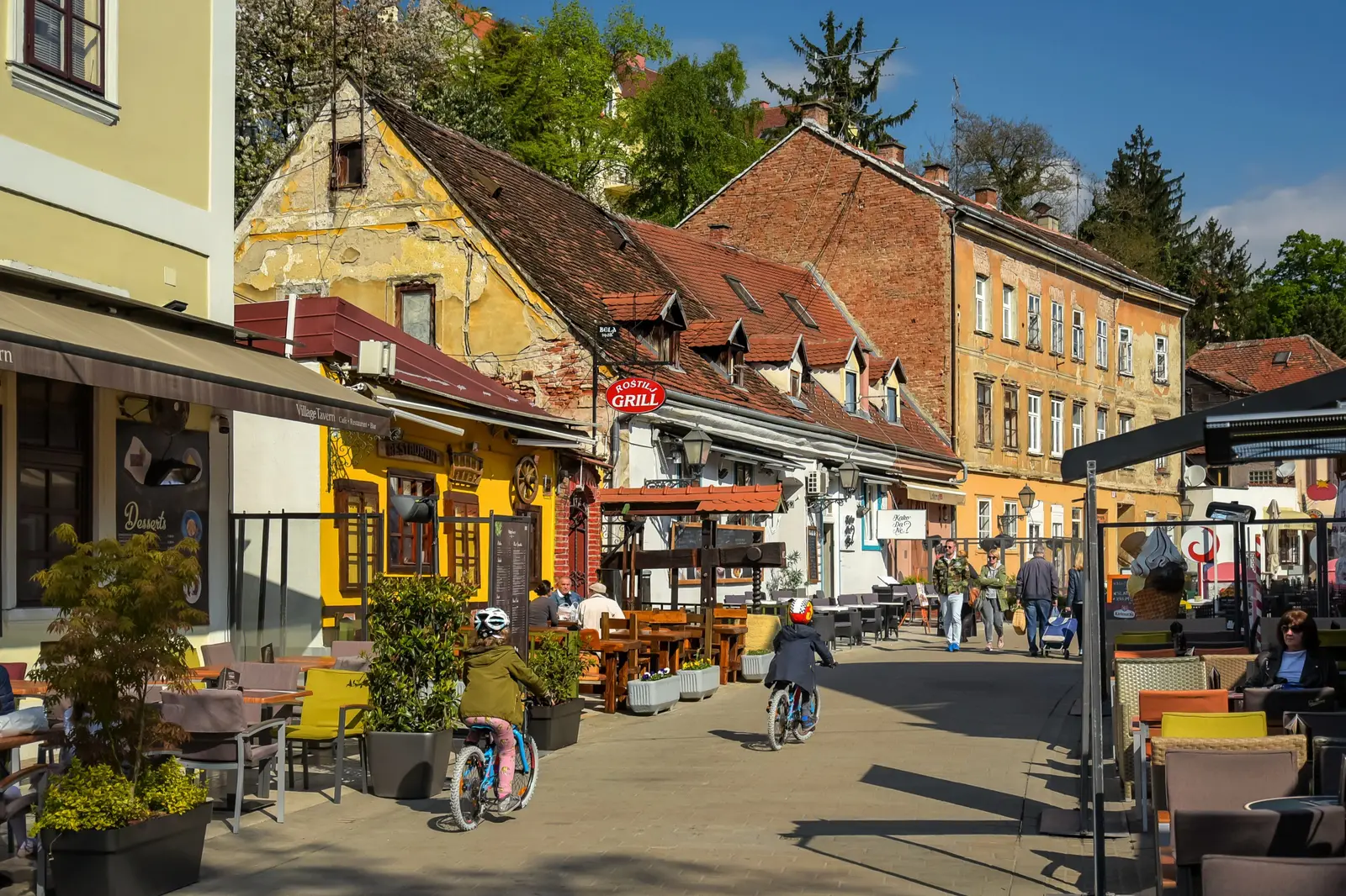 Café-Terrassen in der Tkalčićeva-Straße